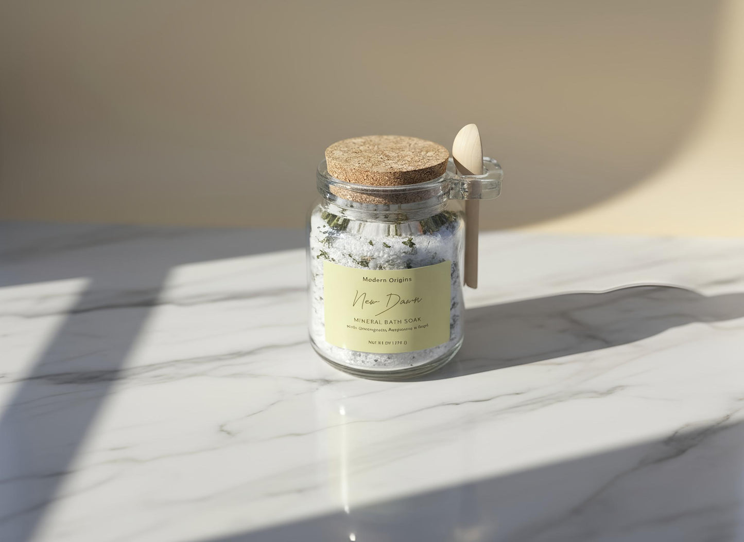New Beginnings Bath Soak – Lemongrass & Rosemary Essential Oils – Clary Sage & Frankincense Fragrance – Cleansing & Renewal Ritual Soak