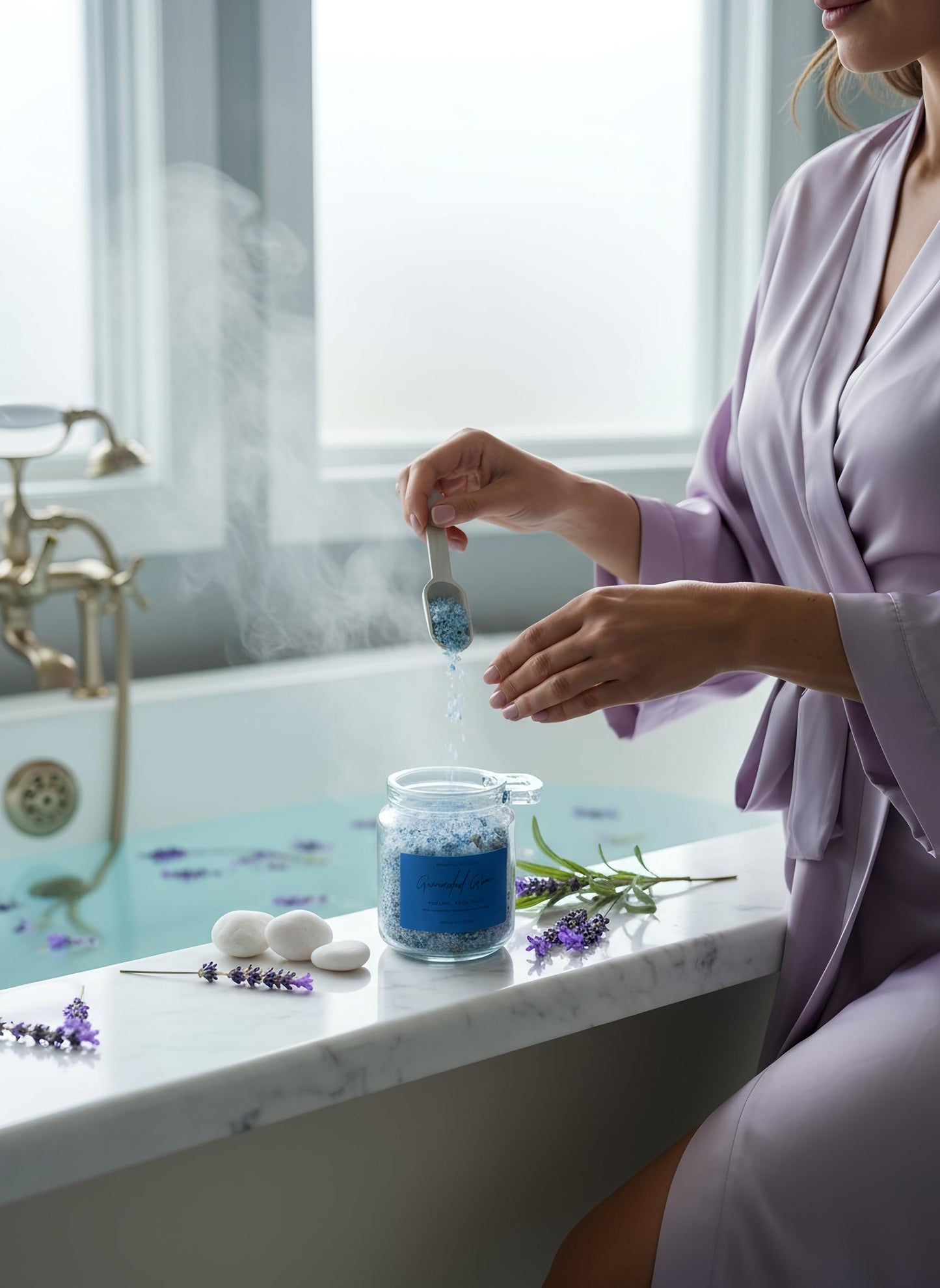 Healing & Renewal Bath Soak – Dead Sea and Epsom Salt, Oatmeal, Lavender, Chamomile, and Sage Essential Oils, Natural Botanical Bath Salts