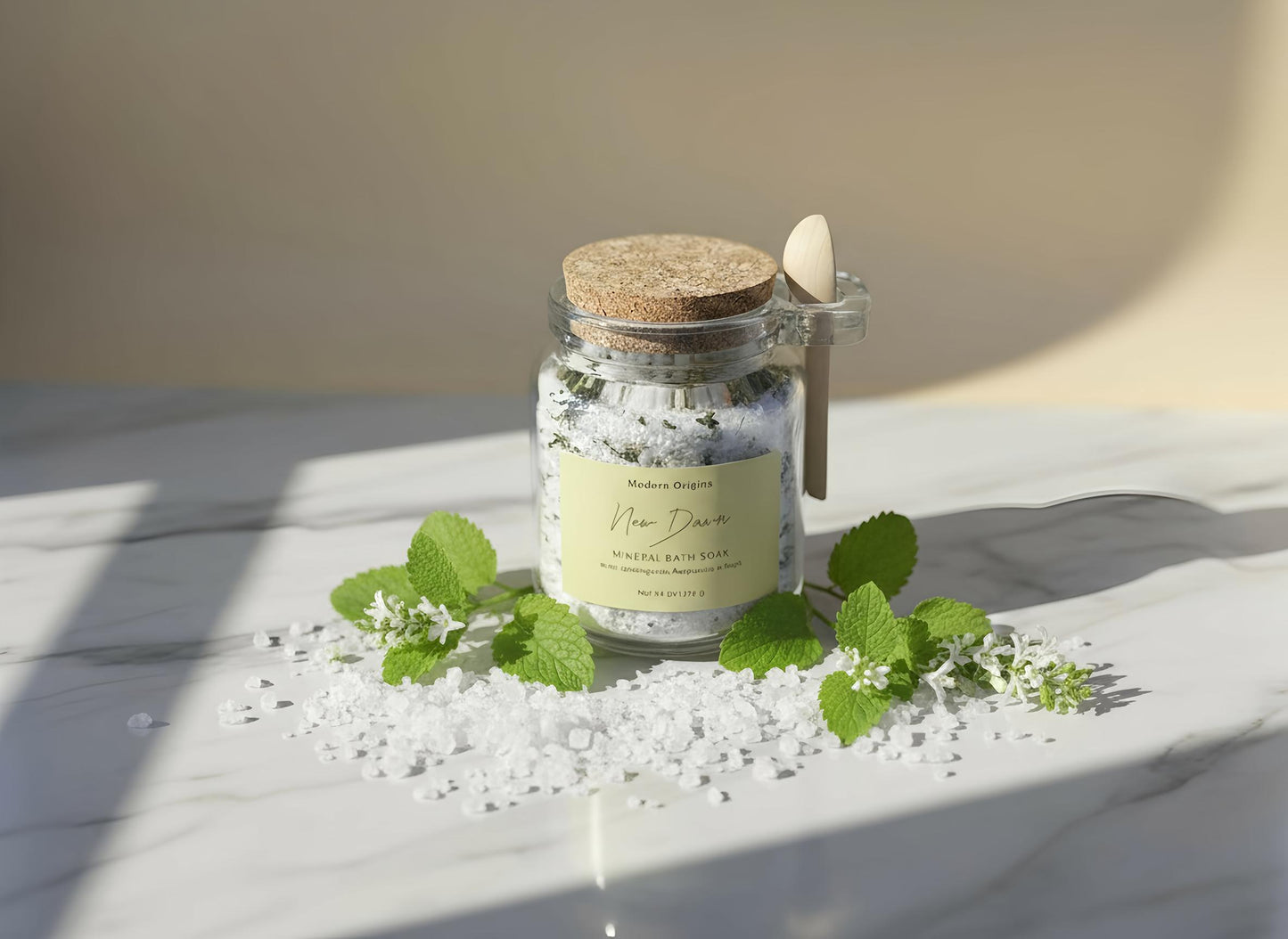 New Beginnings Bath Soak – Lemongrass & Rosemary Essential Oils – Clary Sage & Frankincense Fragrance – Cleansing & Renewal Ritual Soak