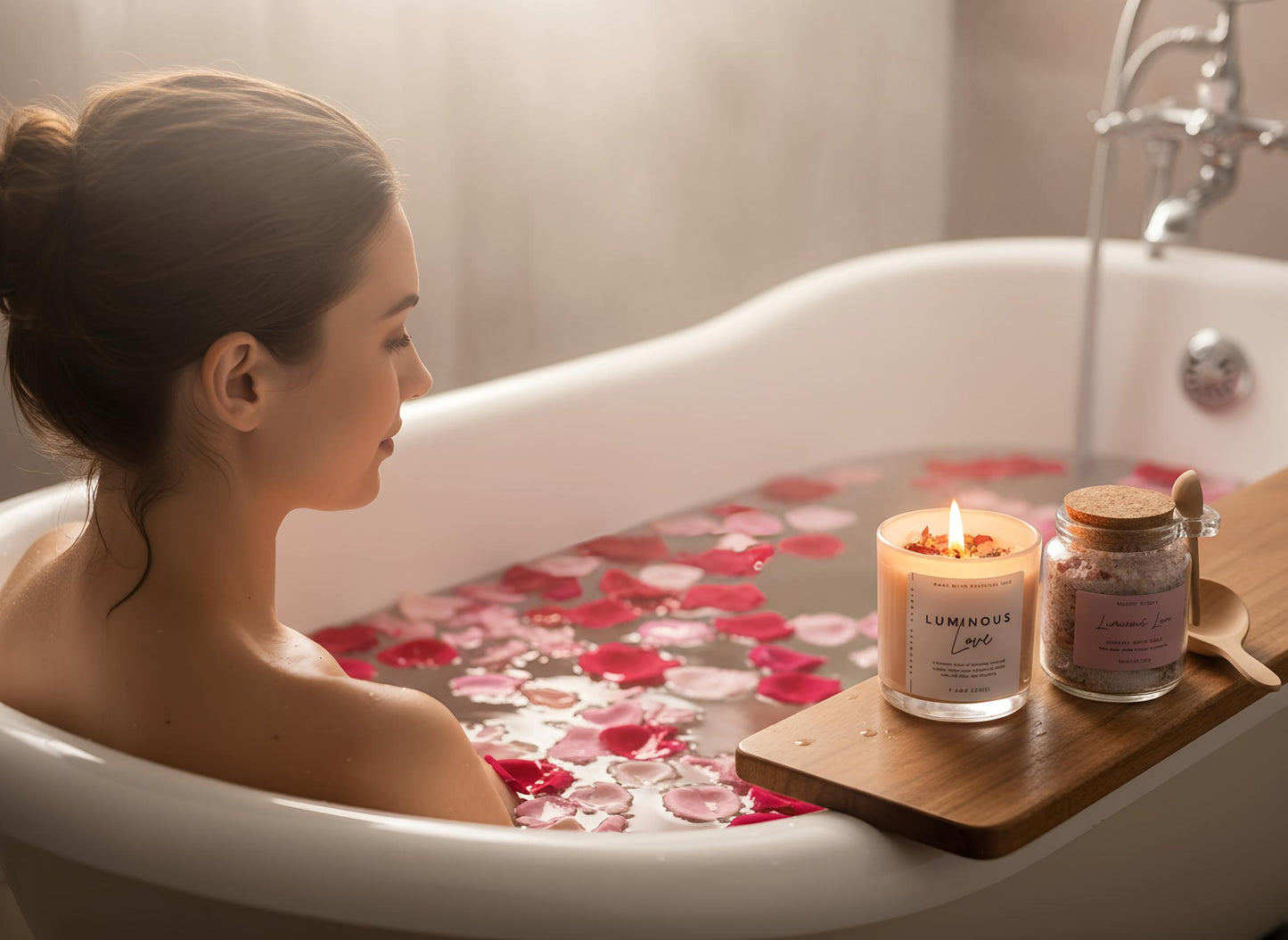 Love & Self-Care Bath Soak – Rose, Ylang Ylang & Botanical-Infused Wellness Ritual