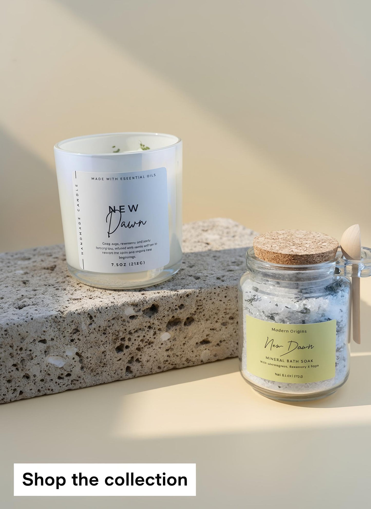 New Beginnings Wax Melt | Sage & Rosemary with Lemongrass | Crystal Infused | Herbal Aromatherapy Melt for Clarity and Renewal