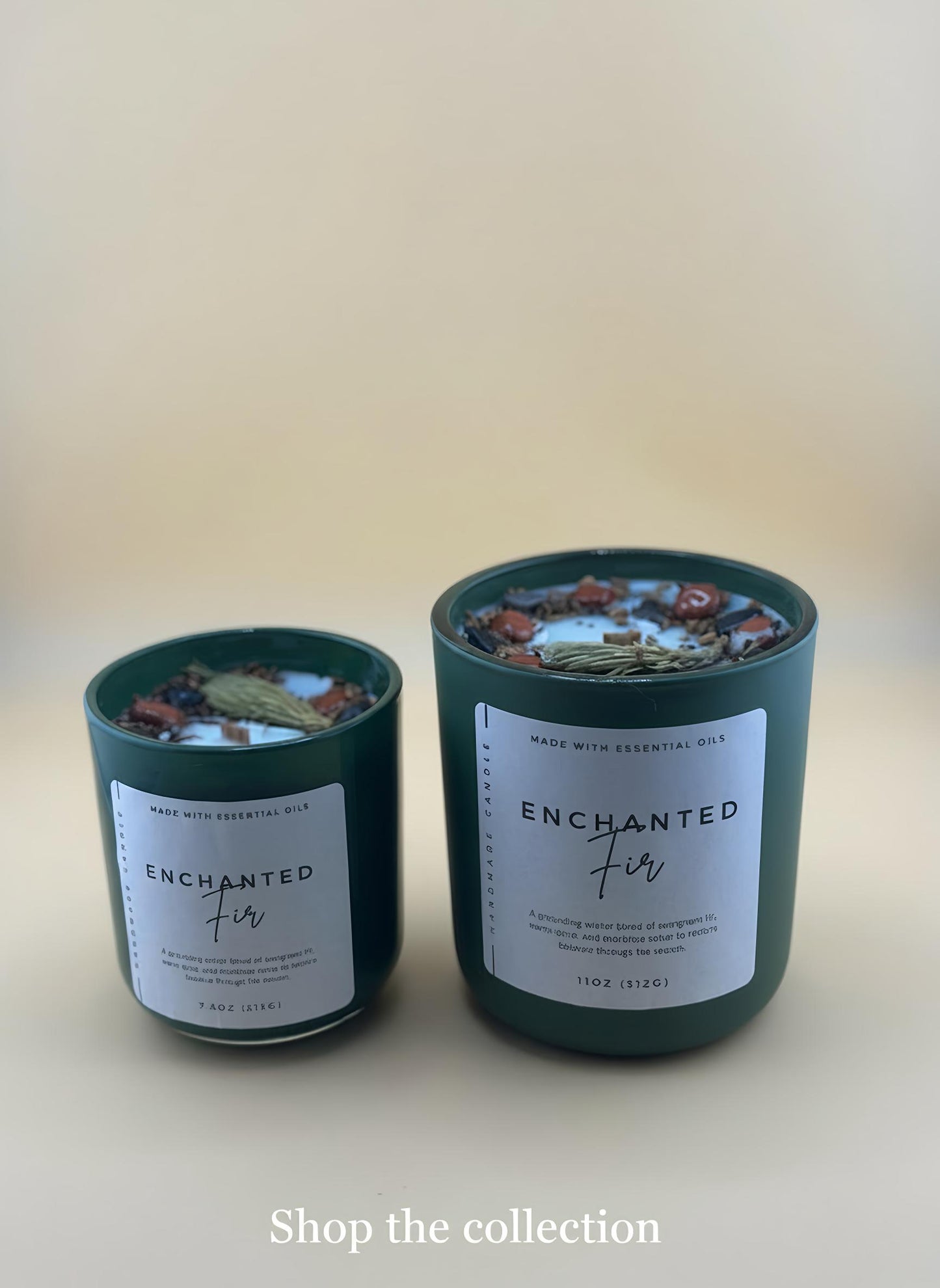 Enchanted Fir Crystal Candle – Holiday Grounding & Winter Calm Candle