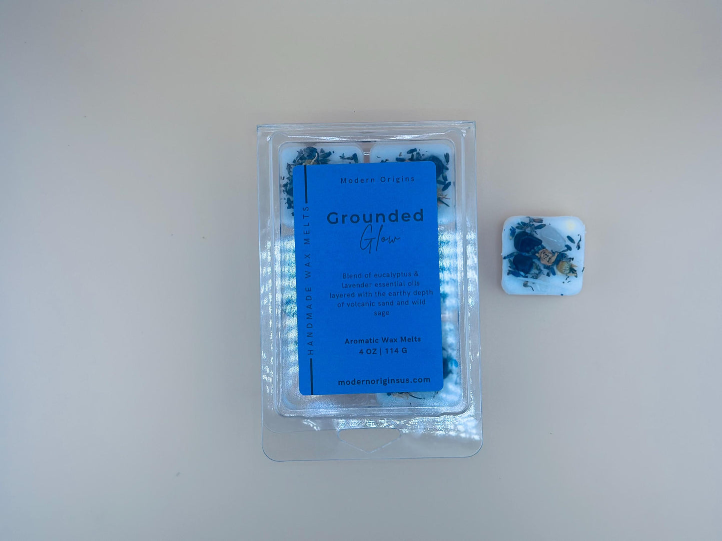 Healing & Renewal Wax Melt – Eucalyptus and Lavender Essential Oils, Amethyst and Moonstone Crystals, Botanical Wax Melts for Relaxation