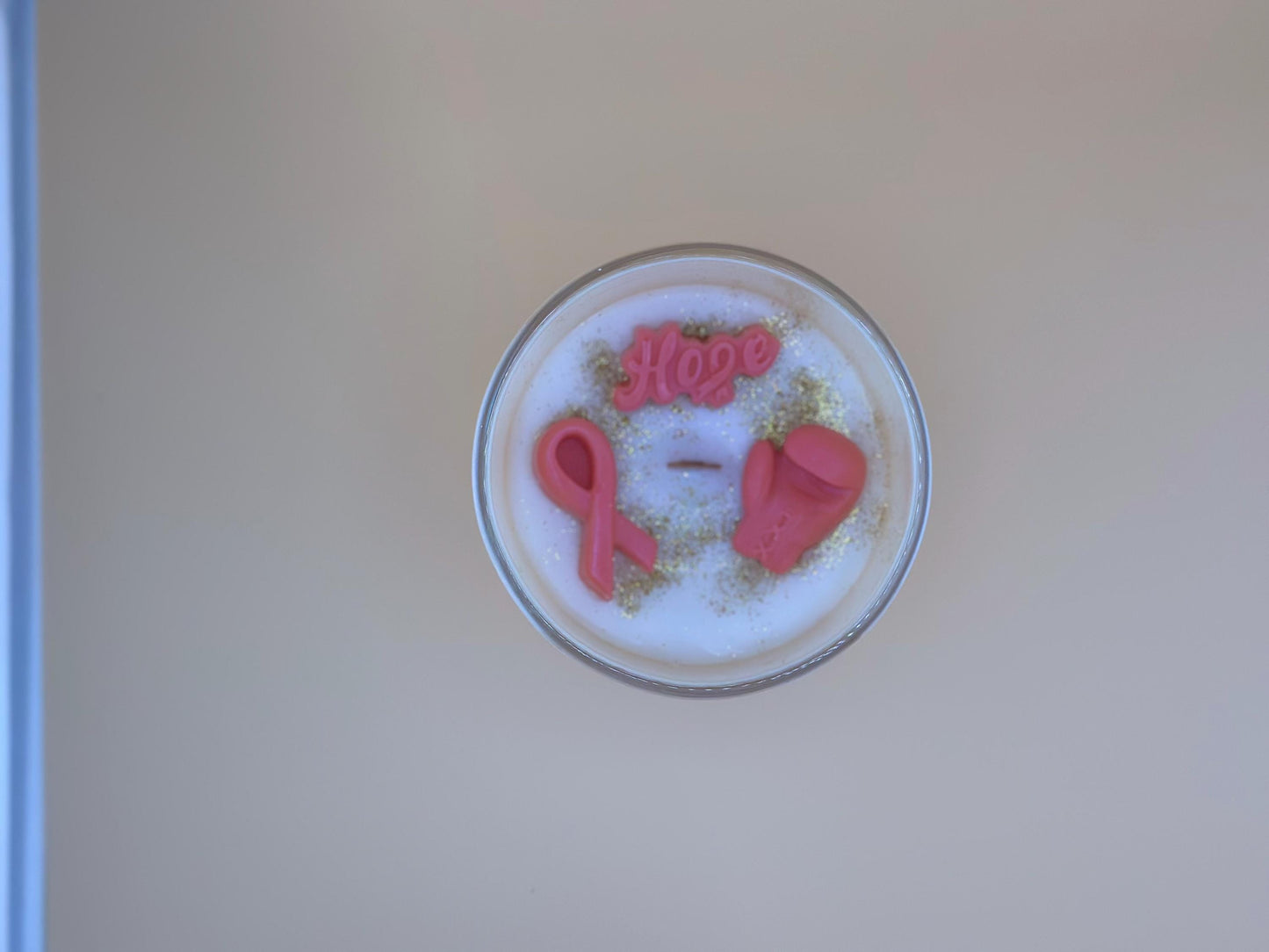 Breast Cancer Awareness Candle – Magnolia & Peony Scent – Pink Ribbon Tribute – Strength and Hope Gift for Fighter or Survivor