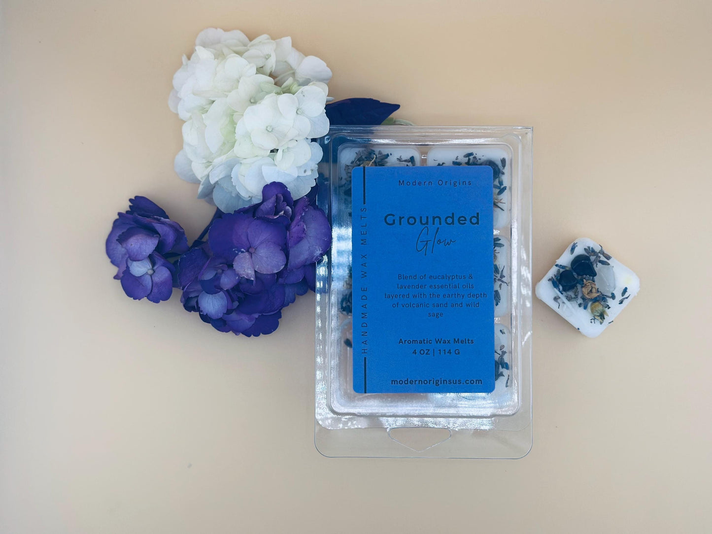 Healing & Renewal Wax Melt – Eucalyptus and Lavender Essential Oils, Amethyst and Moonstone Crystals, Botanical Wax Melts for Relaxation