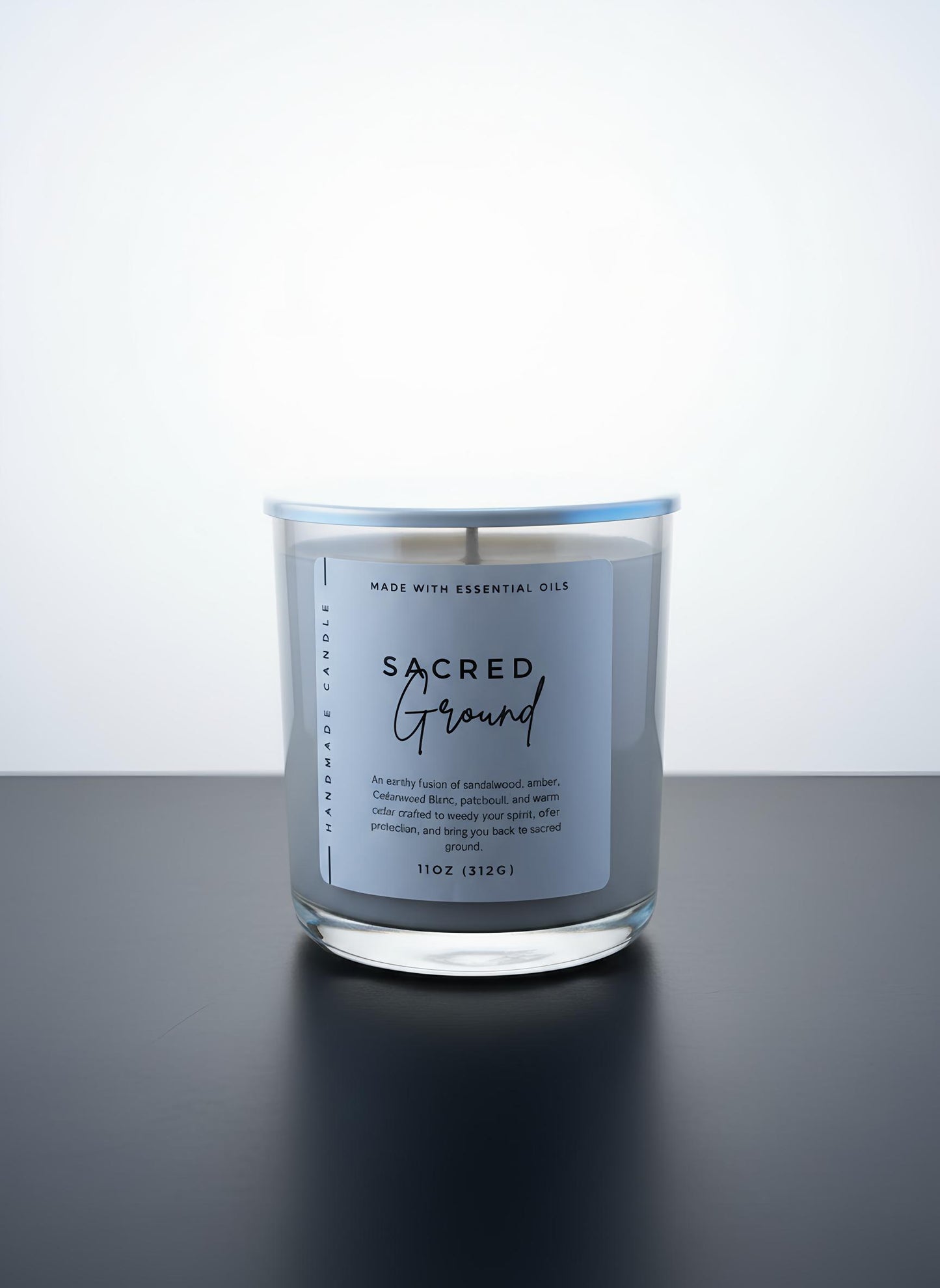 Protection & Grounding Crystal Candle – Root Chakra Candle