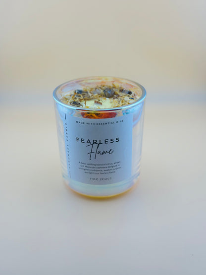 Success & Confidence Crystal Candle – Solar Plexus Chakra Candle