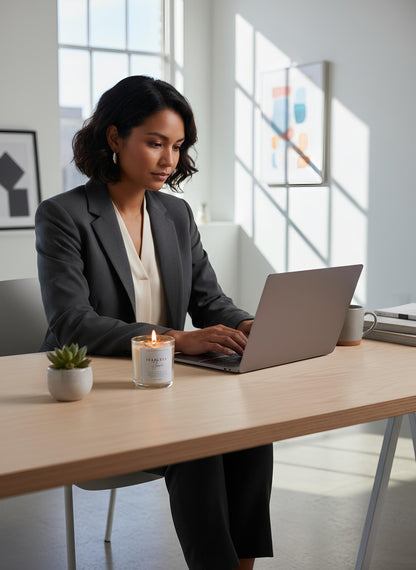 Success & Confidence Crystal Candle – Solar Plexus Chakra Candle